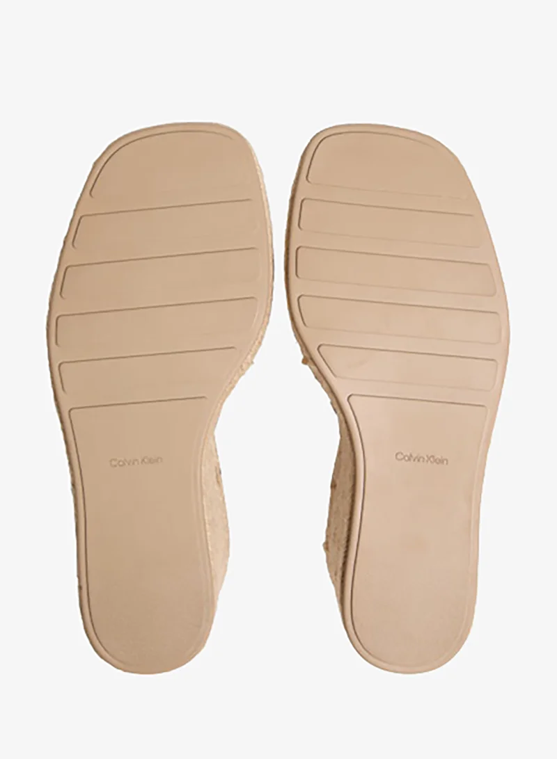 Calvin Klein Ck Black Platform Wedge Heel Espadrilles With Leather for Women | Best Price UAE